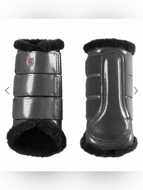 Equestrian Stockholm Other - Equestrian Stockholm Fleece Lined Dark Grey Brushing Boots - Medium